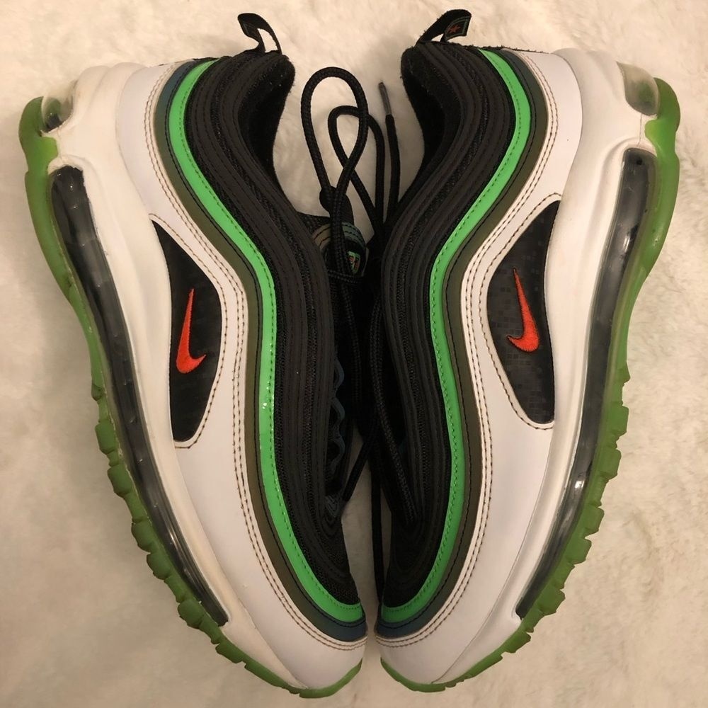 Nike Air Youth 6 Max 97 "Home And Away" Dallas Sneaker Lime Green Black Boys